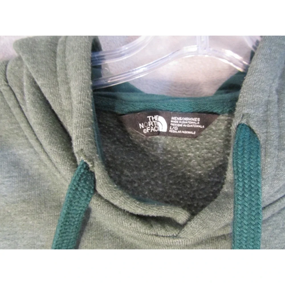 The North Face Hoodie Mens Large Green Camo Logo Pullover Sweatshirt